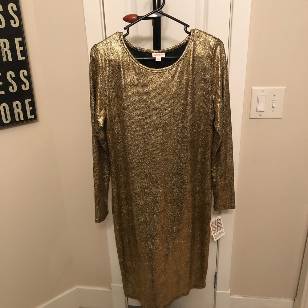 NWT Gold Elegant Lularoe Debbie (L)